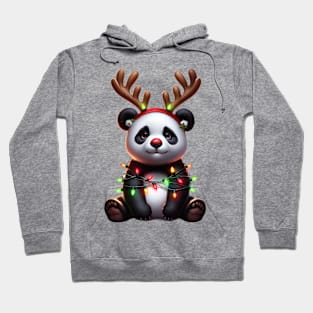 Christmas Red Nose Panda Bear Hoodie